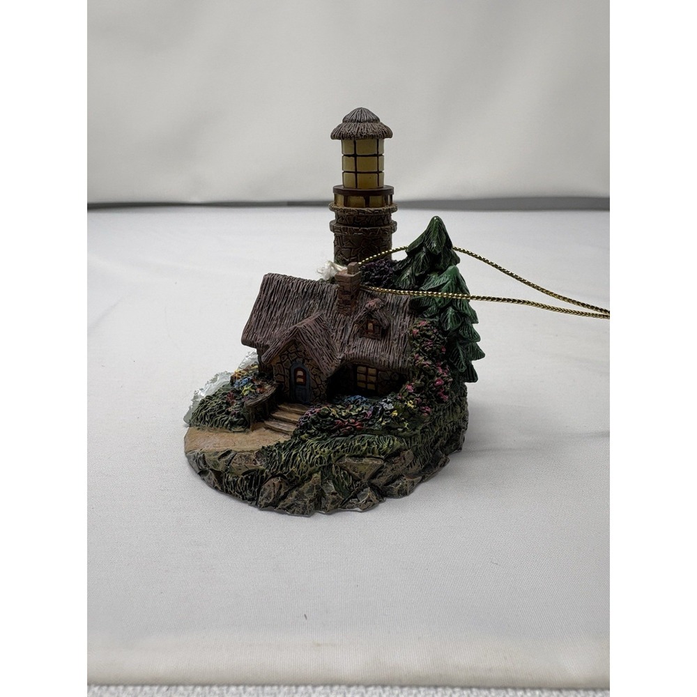 Vintage Thomas Kinkade Illuminated Series Ornament "Meadowood Lighthouse" - Picture 5 of 7